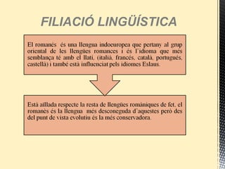 FILIACIÓ LINGÜÍSTICA
 