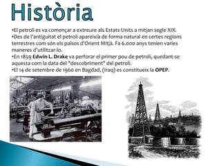 És un recurs natural no renovablei és la principal font d'energia als països desenvolupats. 