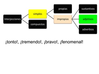 ¡tonto!, ¡tremendo!, ¡bravo!, ¡fenomenal!