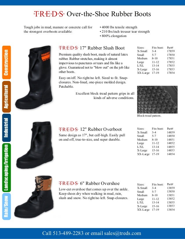 Large/X-Large Treds 14855 Over-The-Shoe Rubber Boots One Pair 12-Inch Overboot Large/X-Large Treds 14855 Over-The-Shoe Rubber Boots One Pair 12-Inch Overboot