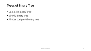 Types of Binary Tree
• Complete binary tree
• Strictly binary tree
• Almost complete binary tree
Ashim Lamichhane 19
 