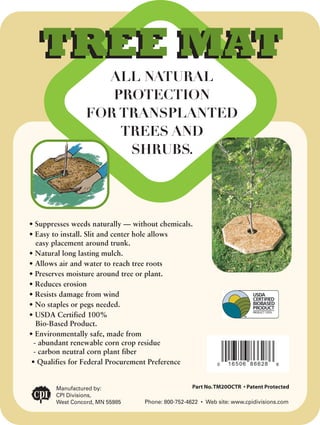 Tree Root Matting Tree Mat for Weed Control & Moisture Retention Solution | PDF