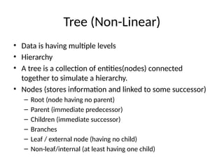 Tree Entities Comprehensive Overview of Tree Data Structures and Binary Trees | PPTX