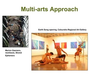 Multi-arts Approach Marion Gaemers, necklaces, Strand Ephemera   Earth Song opening, Caloundra Regional Art Gallery 