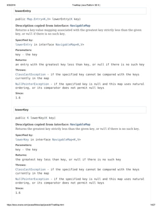 Tree map (java platform se 8 ) | PDF