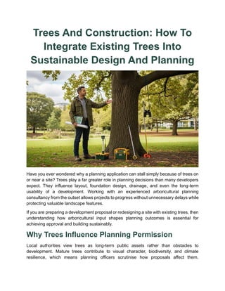 Trees And Construction: How To Integrate Existing Trees Into ...