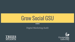 Grow Social GSU
Digital Marketing Audit
 