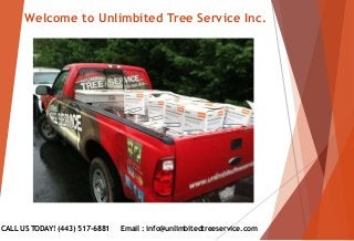 Welcome to Unlimbited Tree Service Inc.
CALL US TODAY! (443) 517-6881 Email : info@unlimbitedtreeservice.com
 
