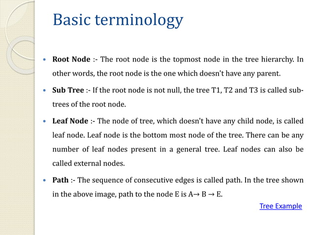 Trees in data structures | PPTX | Programming Languages | Computing