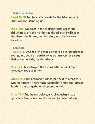 Trees mentioned in scripture | DOCX