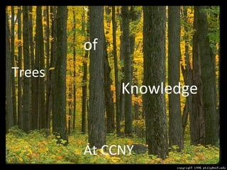 Trees
of
Knowledge
At CCNY
 