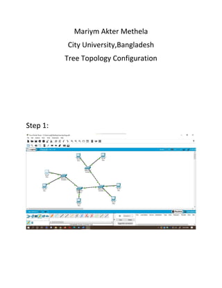 Mariym Akter Methela
City University,Bangladesh
Tree Topology Configuration
Step 1:
 