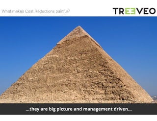 4
What makes Cost Reductions painful?
…they are big picture and management driven…
 