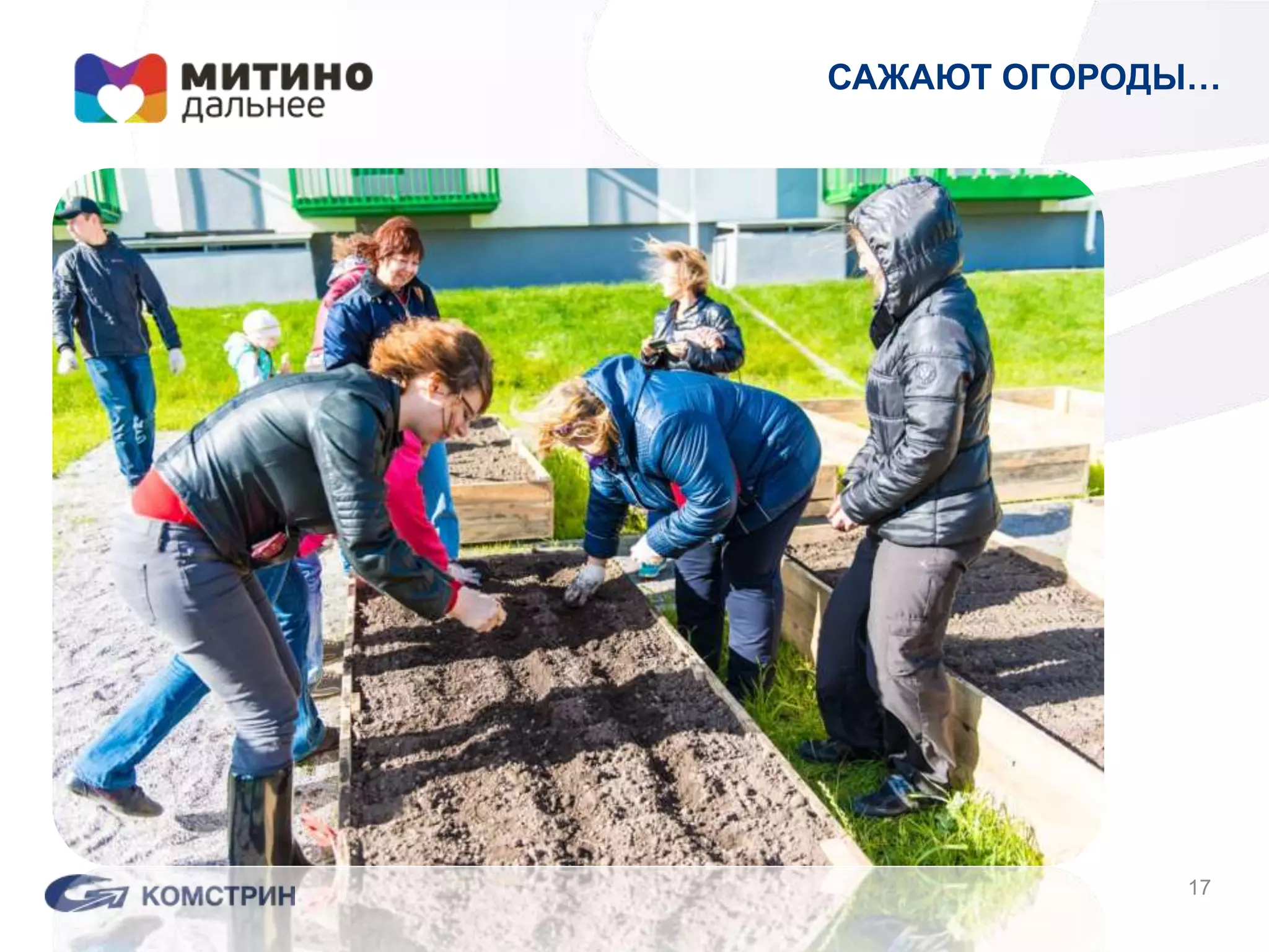 17
САЖАЮТ ОГОРОДЫ…
 