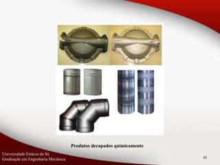 33
Universidade Estácio de Sá
Graduação em Engenharia Mecânica
Produtos decapados quimicamente
 