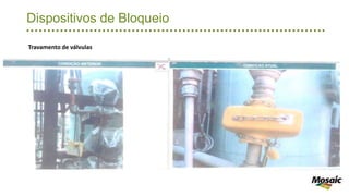 Dispositivos de Bloqueio
Travamento de válvulas
 