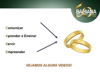 Comunicar

Aprender e Ensinar
Servir
Empreender

VEJAMOS ALGUNS VIDEOS!

 