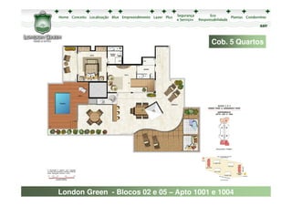 sair



                                         Cob. 5 Quartos




London Green - Blocos 02 e 05 – Apto 1001 e 1004
 