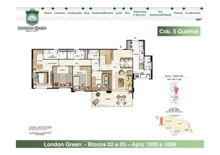 sair



                                         Cob. 5 Quartos




London Green - Blocos 02 e 05 – Apto 1005 e 1006
 