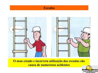 O mau estado e incorreta utilização das escadas são
causa de numerosos acidentes
Escadas
 