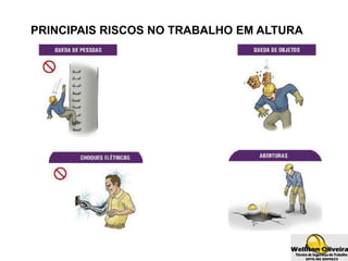 PRINCIPAIS RISCOS NO TRABALHO EM ALTURA
 