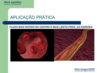 APLICAÇÃO PRÁTICA FLUXO MAIS RÁPIDO NO CENTRO E MAIS LENTO PROX. AS PAREDES 
