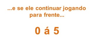 ...e se ele continuar jogando
para frente...
0 á 5
 