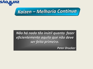 Não há nada tão inútil quanto fazer
eficientemente aquilo que não deve
         ser feito primeiro.
                        Peter Drucker
 