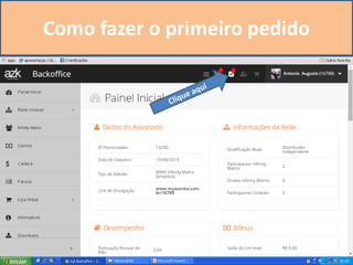 Como fazer o primeiro pedido
 
