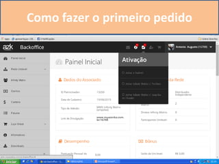 Como fazer o primeiro pedido
 