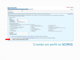 Criando um perfil no SCOPUS