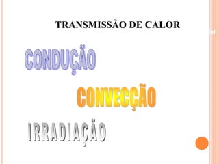 TRANSMISSÃO DE CALOR 
Beneficiamento Industrial 
 
