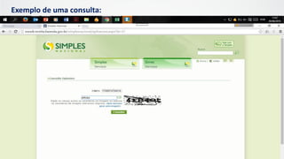 Exemplo de uma consulta:
 