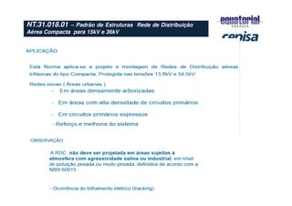 NT.31.018.01 – Padrão de Estruturas Rede de Distribuição
Aérea Compacta para 15kV e 36kV
 