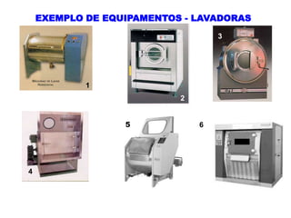 EXEMPLO DE EQUIPAMENTOS - LAVADORAS
                                       3




            1
                           2


                  5                6




                               5
4
 
