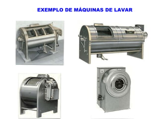 EXEMPLO DE MÁQUINAS DE LAVAR
 