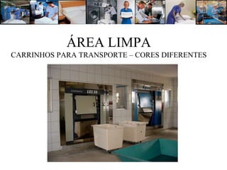 ÁREA LIMPA
CARRINHOS PARA TRANSPORTE – CORES DIFERENTES
 