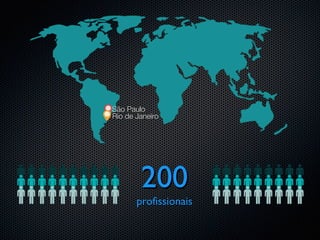 São Paulo
Rio de Janeiro
200
profissionais
 
