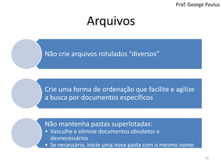 TrânsitoProf. George PaulusEstatísticas:Tempo médio por dia (Set/2010): 2h 42minVelocidade média no horário de pico (2002): 19,9 Km/h (prefeitura.sp.gov.br)Velocidade média no horário de pico (2010): 15 Km/h (Folha de São Paulo)Dicas:Tente evitar os horários de picoSe não puder evitar o horário de pico, utilize o tempo paradoUse um gravador para registrar idéiasOuçalivrosUsa transporte público? Responda a e-mails, organize a agenda no smartphoneRelaxe: ouça música que te deixe feliz, programas de rádio, CDS de humor etc.Pratique direção defensivaEvitedeslocamentosSe possível, more perto do trabalhoUtilize teleconferência73
