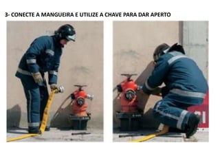 3- CONECTE A MANGUEIRA E UTILIZE A CHAVE PARA DAR APERTO
 