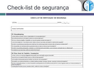 Check-list de segurança
 
