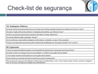 Check-list de segurança
 