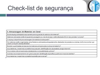 Check-list de segurança
 
