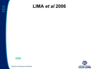 Núcleo de Pesquisa Científica
TCC
LIMA et al 2006
Voltar
 