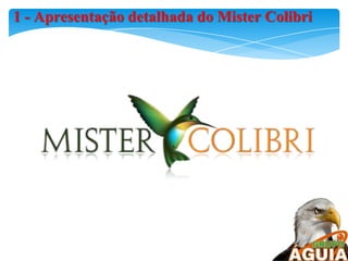 1 - Apresentação detalhada do Mister Colibri
 