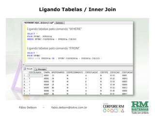   Através dela é possível inserir, editar, consultar e excluir dados das tabelas.