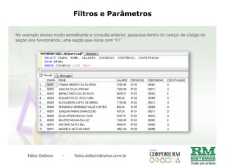 INTERPRETANDO A GLINKSRELExistem tabelas com mais de uma possibilidade de ligação, para estes casos, deve ser identificado qual a linha que contém a ligação correta.Quando um relatório não é feito por consulta SQL, mas é feito com “campos da base”, o sistema identifica as ligações entre as tabelas, e na ocorrência de mais de uma ligação, exige que o usuário selecione a ligação correta, para poder salvar o relatório.