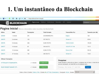 1. Um instantâneo da Blockchain
 