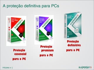 A proteção definitiva para PCs

Proteção
essencial
para o PC
PÁGINA 4 |

Proteção
premium
para o PC

Proteção
definitiva
para o PC

 