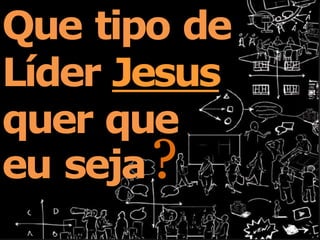 Que tipo de
Líder Jesus
quer que
eu seja?
 